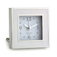 White & Silver Square Silent Alarm Clock - Addison Ross Ltd UK